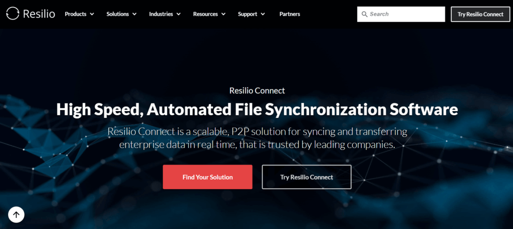 Resilio homepage: High Speed, Automated File Synchronization Software