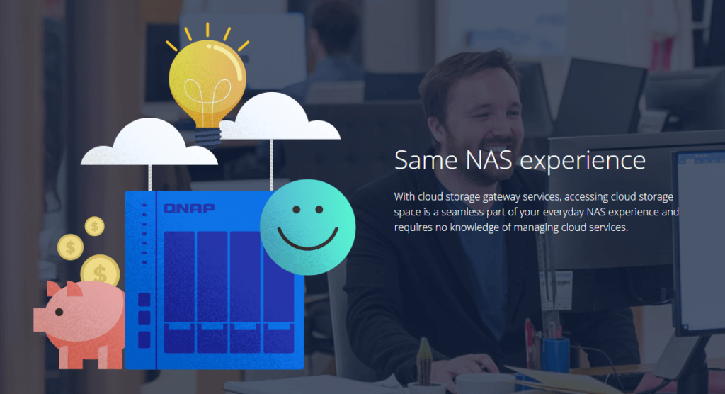 Qnap Cloud Storage Gateway homepage: Same NAS experience