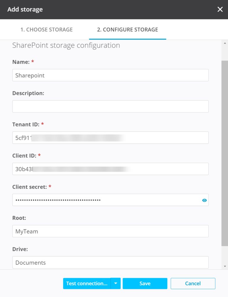 Add Storage: Choose Storage, Configure Storage